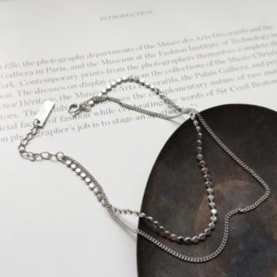 A-1.SV925＊2line simple Anklet