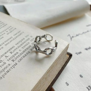 R-9.SV925* Circle chain Ring