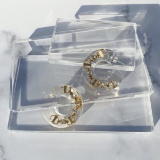 P-5.SV925post*Clear hoop Pierce