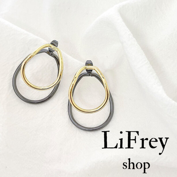 P-11.SV925post＊ダブルフープピアス
